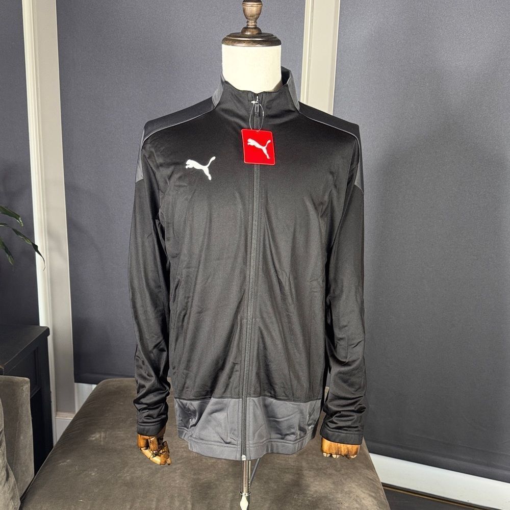 Puma Men’s Black Team Goal 23 Training Jacket DryCell Full Zip Size L NWT